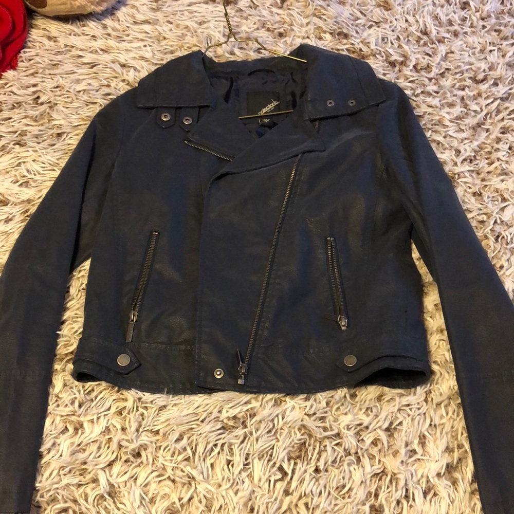 Suede moto jacket